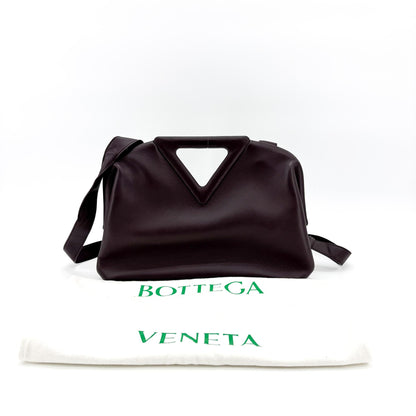 Bottega Veneta Point Leather, Purple, Leather, Shoulder Bag