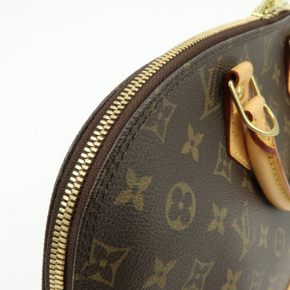 Louis Vuitton Alma Monogram Canvas, Brown, Canvas, Handbag