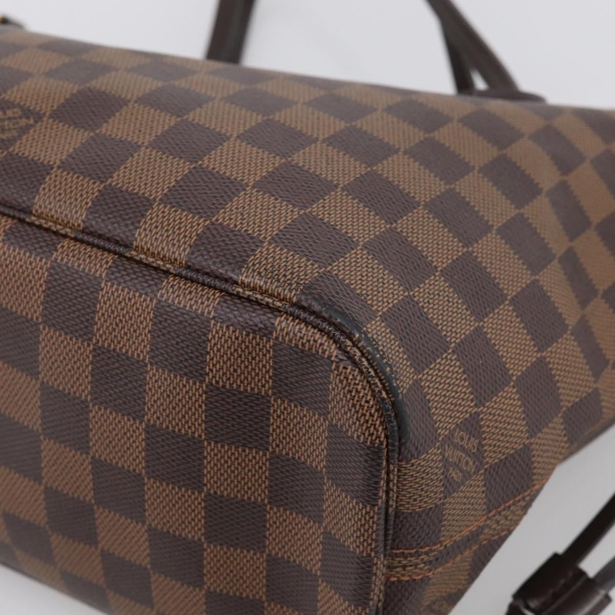 Louis Vuitton Neverfull Damier, Brown, Canvas, Tote Bag