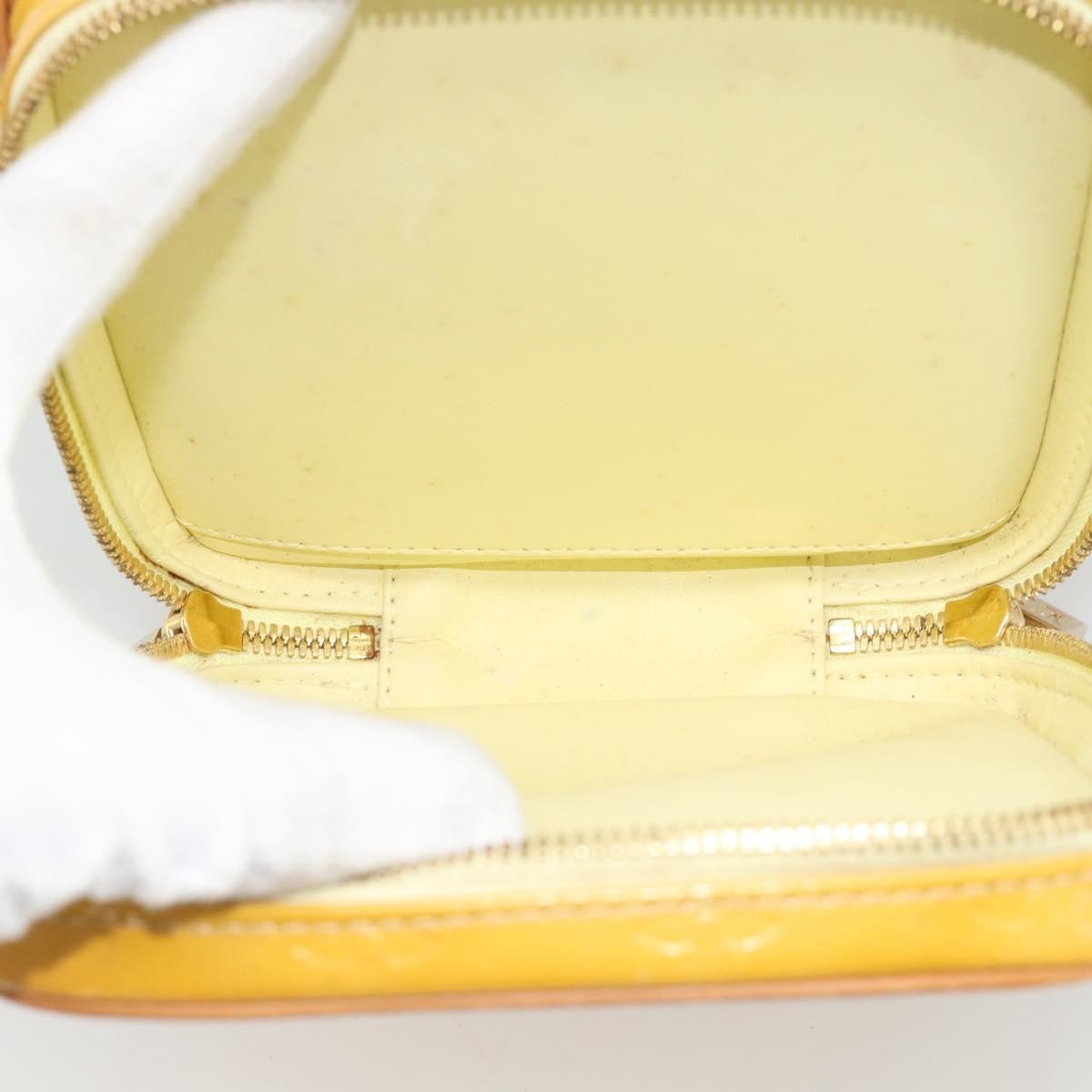 Louis Vuitton Wooster Monogram Vernis, Yellow, Patent Leather, Handbag