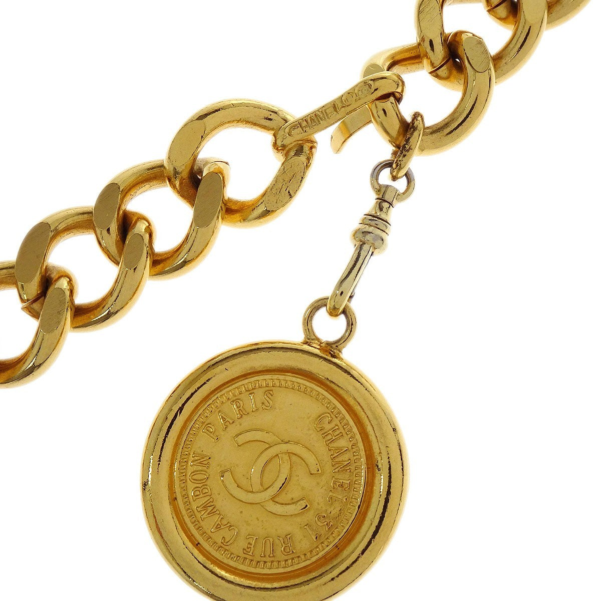 Chanel Vintage Medallion Chain Belt Metal, Gold, Gold Plated, Belt