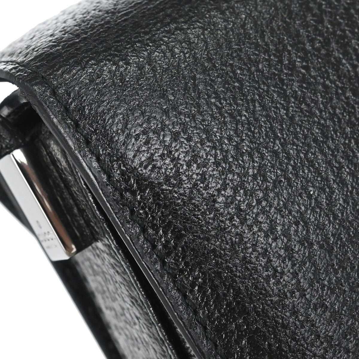 Gucci Vintage Leather, Black, Leather, Shoulder Bag