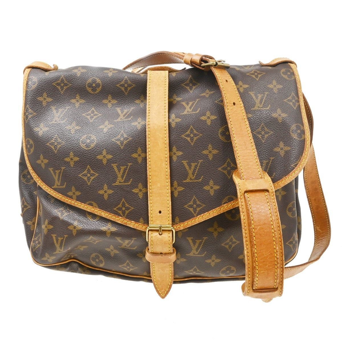 Louis Vuitton Saumur Monogram Canvas, Brown, Canvas, Shoulder Bag