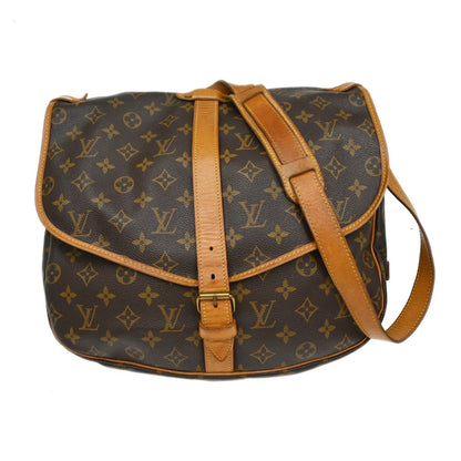 Louis Vuitton Saumur Monogram Canvas, Brown, Canvas, Shoulder Bag