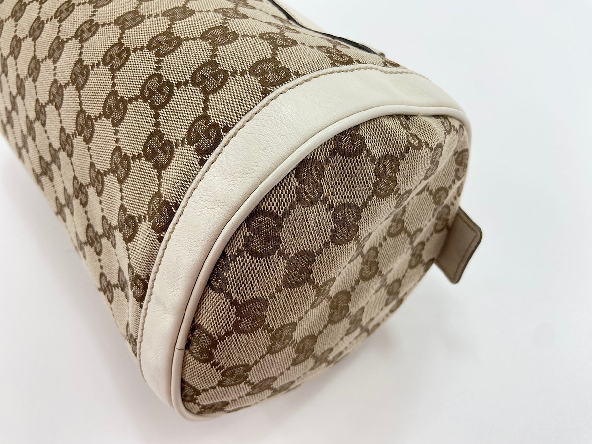 Gucci Trophy Boston GG Canvas, Beige, Canvas, Handbag