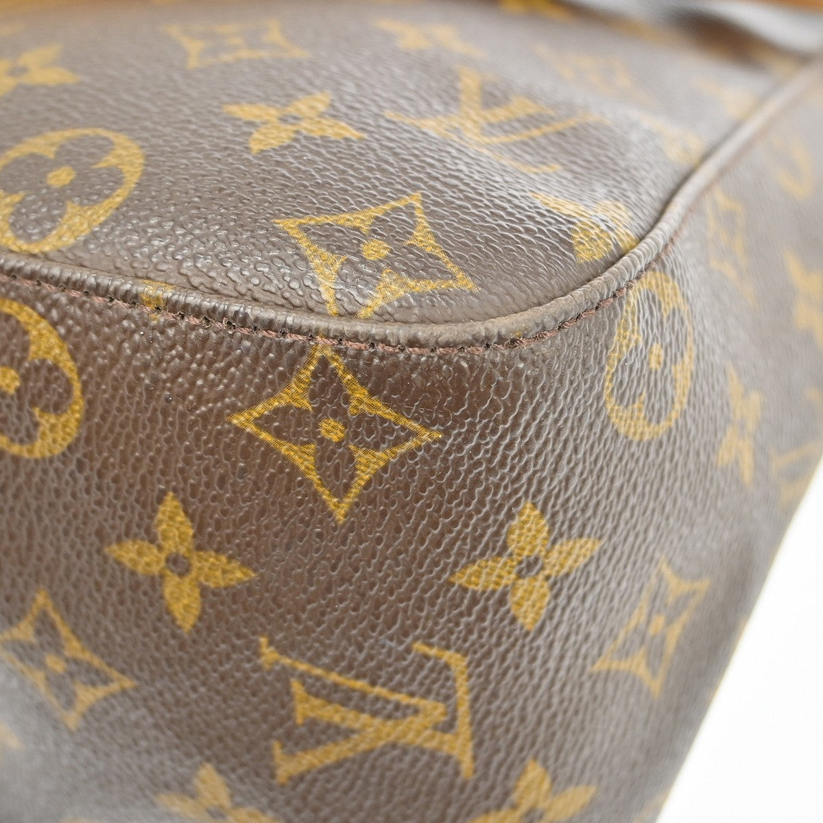 Louis Vuitton Looping Monogram Canvas, Brown, Canvas, Handbag