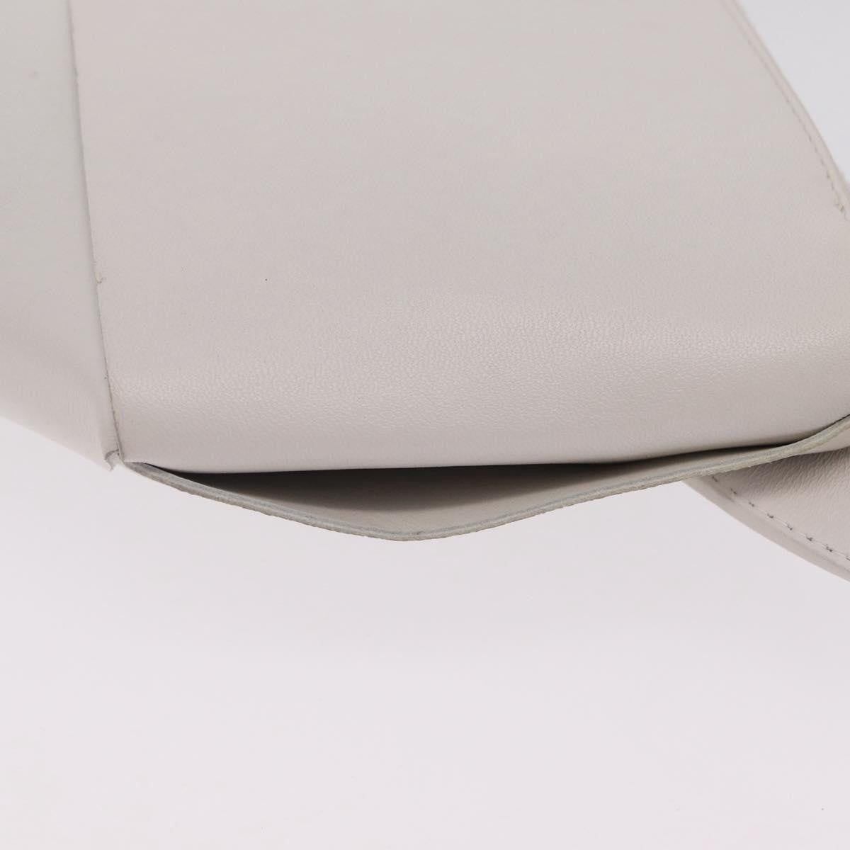 Bottega Veneta NAPPA19 Pouch with Strap Maxi Intrecciato Leather, White, Leather, Clutch