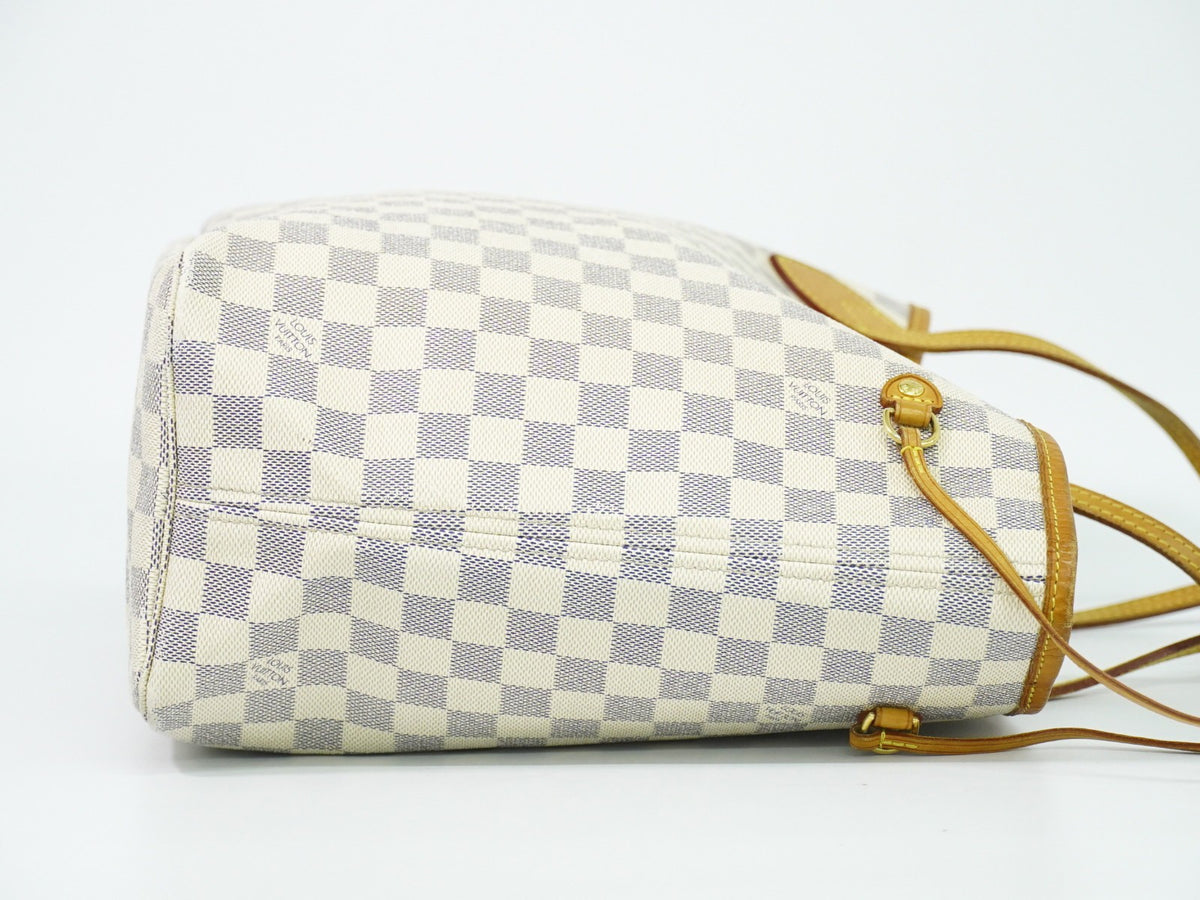 Louis Vuitton Neverfull Damier, White, Canvas, Tote Bag