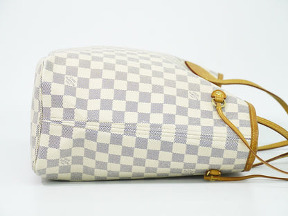 Louis Vuitton Neverfull Damier, White, Canvas, Tote Bag