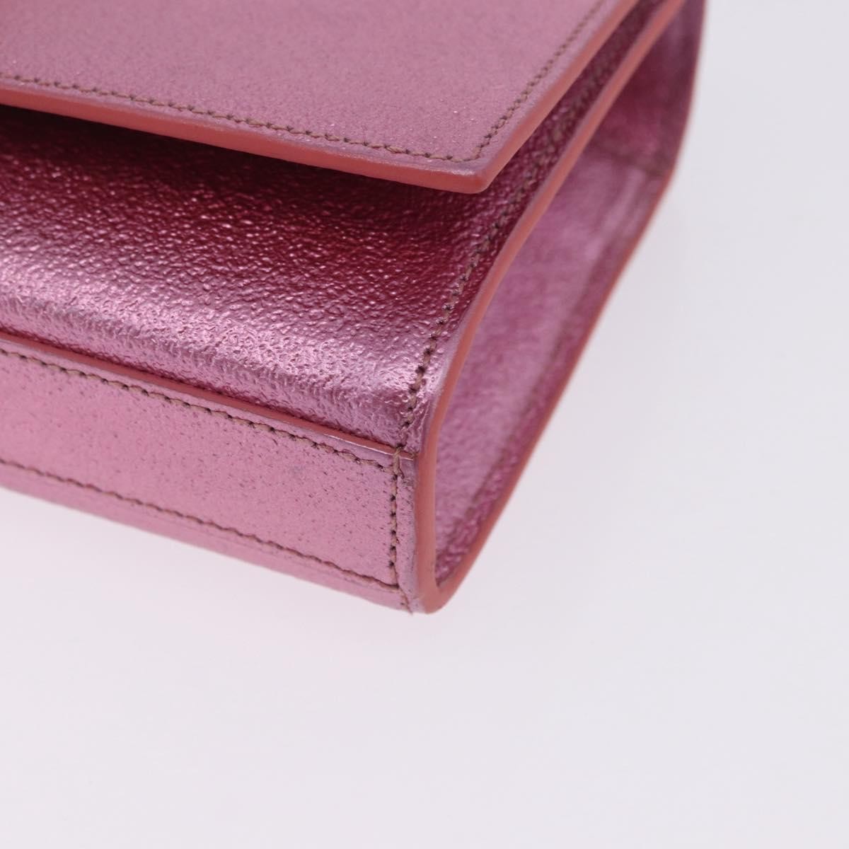 Saint Laurent Classic Monogram Metallic Leather, Pink, Leather, Crossbody Bag