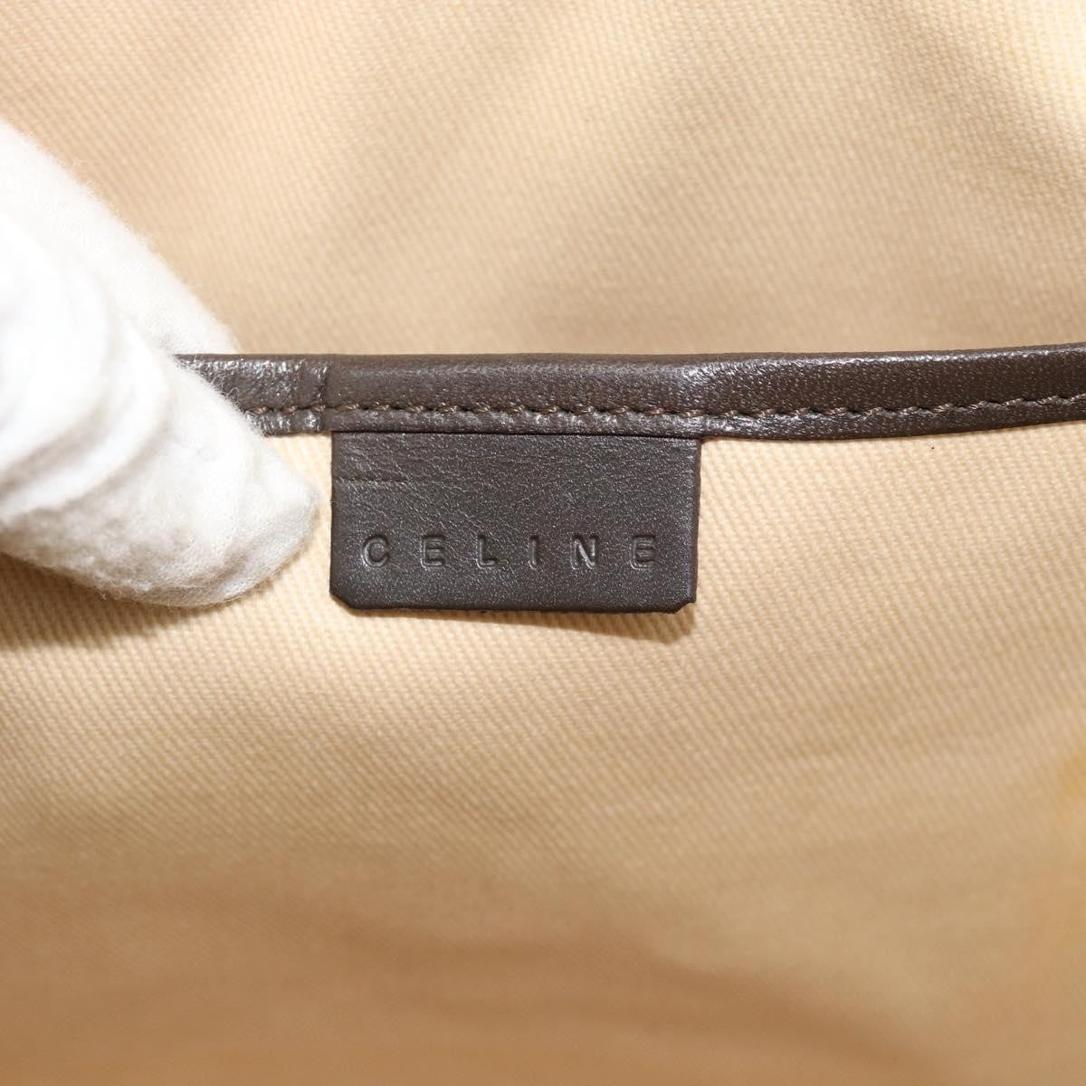 Celine C Macadam Canvas and Leather, Brown, Canvas, Handbag