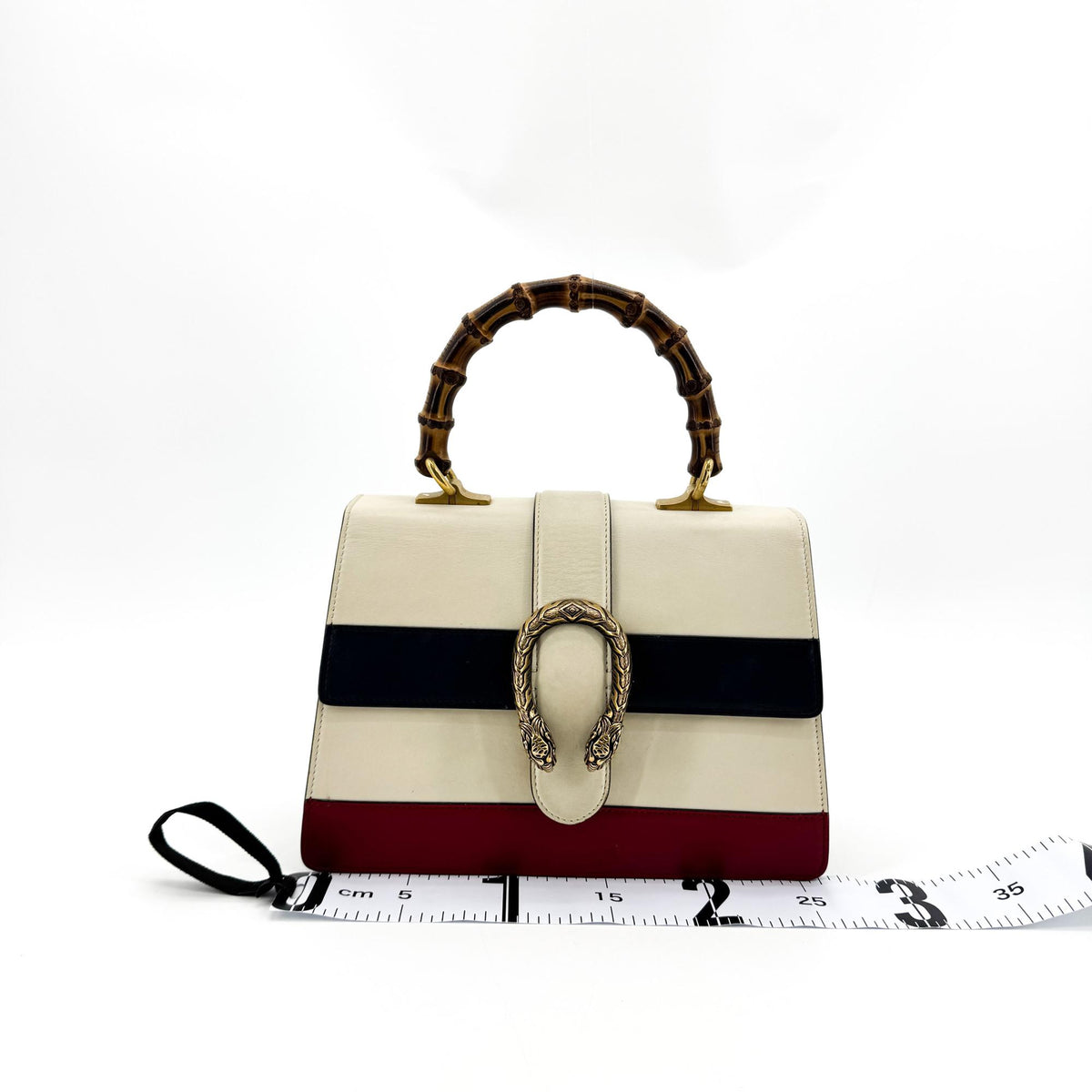 Gucci Dionysus Bamboo Top Handle Colorblock Leather, Brown, Leather, Handbag