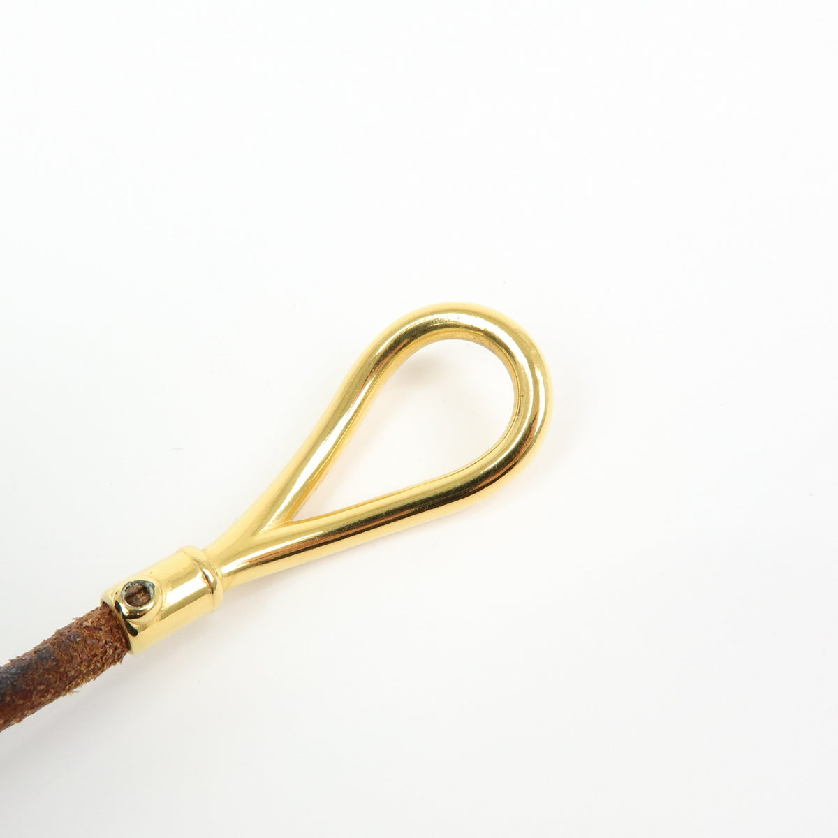 Hermes Jumbo Hook Braided Leather and Metal, Brown, Leather, Bracelet