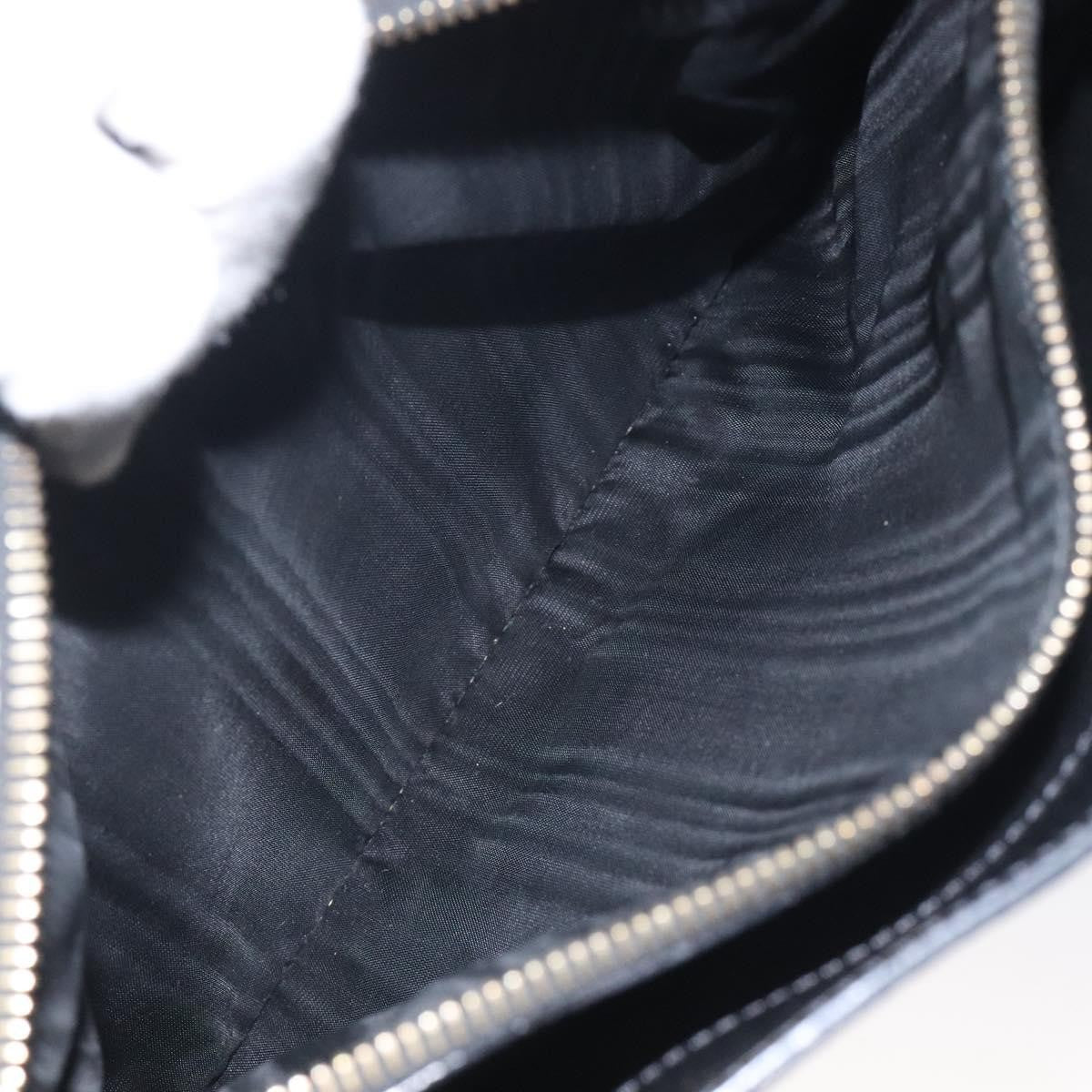 Celine Vintage Macadam Canvas and Leather, Black, Canvas, Shoulder Bag