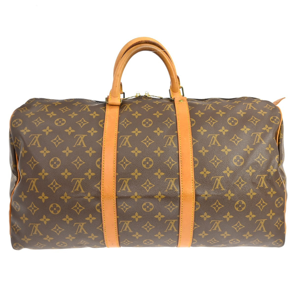 Louis Vuitton Keepall Monogram, Brown, Canvas, Travel Bag