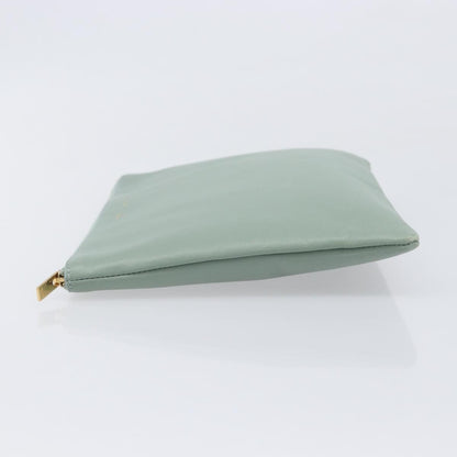 Celine Solo Leather, Green, Leather, Clutch