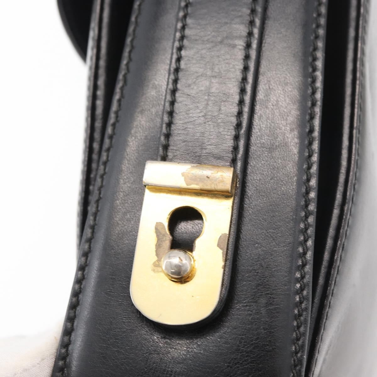 Gucci Shoulder Leather, Black, Leather, Shoulder Bag