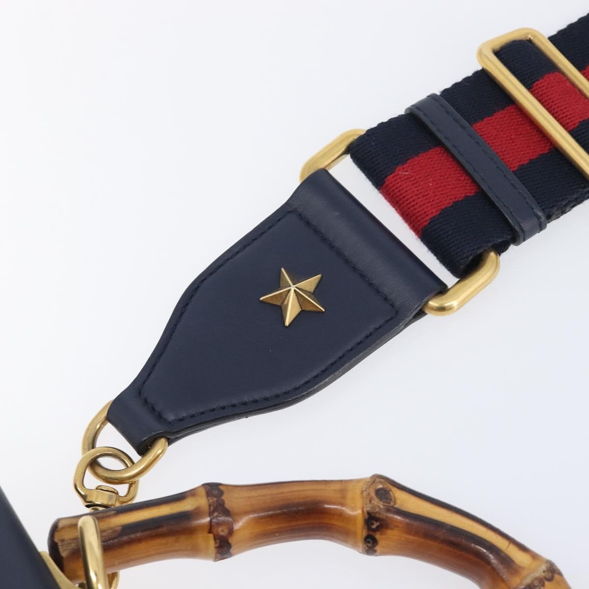 Gucci Dionysus Bamboo Top Handle Leather, Navy, Leather, Handbag