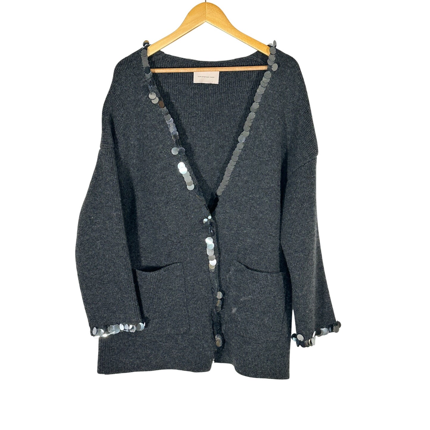 CHRISTOPHER KANE Sequin Wool Cardigan