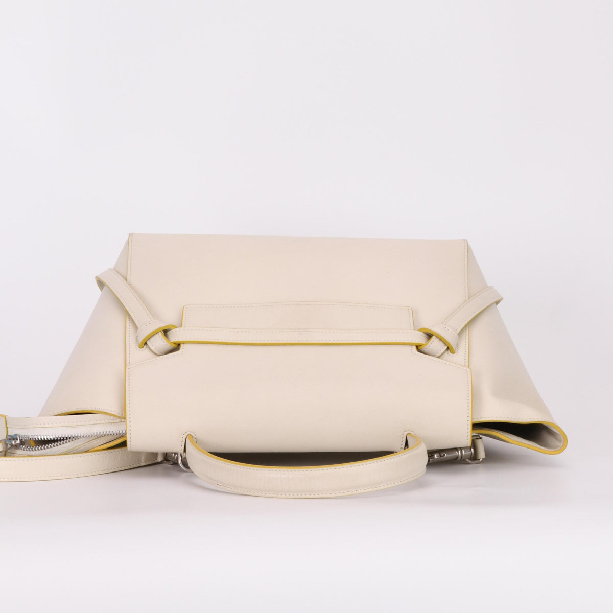 Celine Belt Calfskin, Beige, Calfskin, Handbag