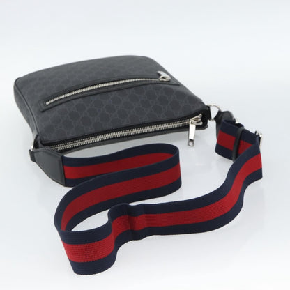 Gucci Sherry line shoulder Leather, Black, Canvas, Handbag