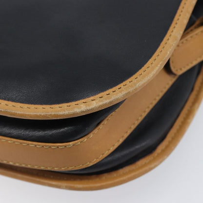 Celine Shoulder Leather, Black, Leather, Shoulder Bag