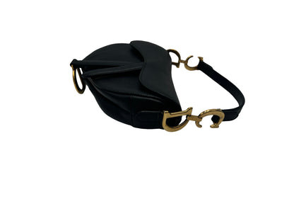 Christian Dior Dior Saddle Leather, Black, Leather, Handbag