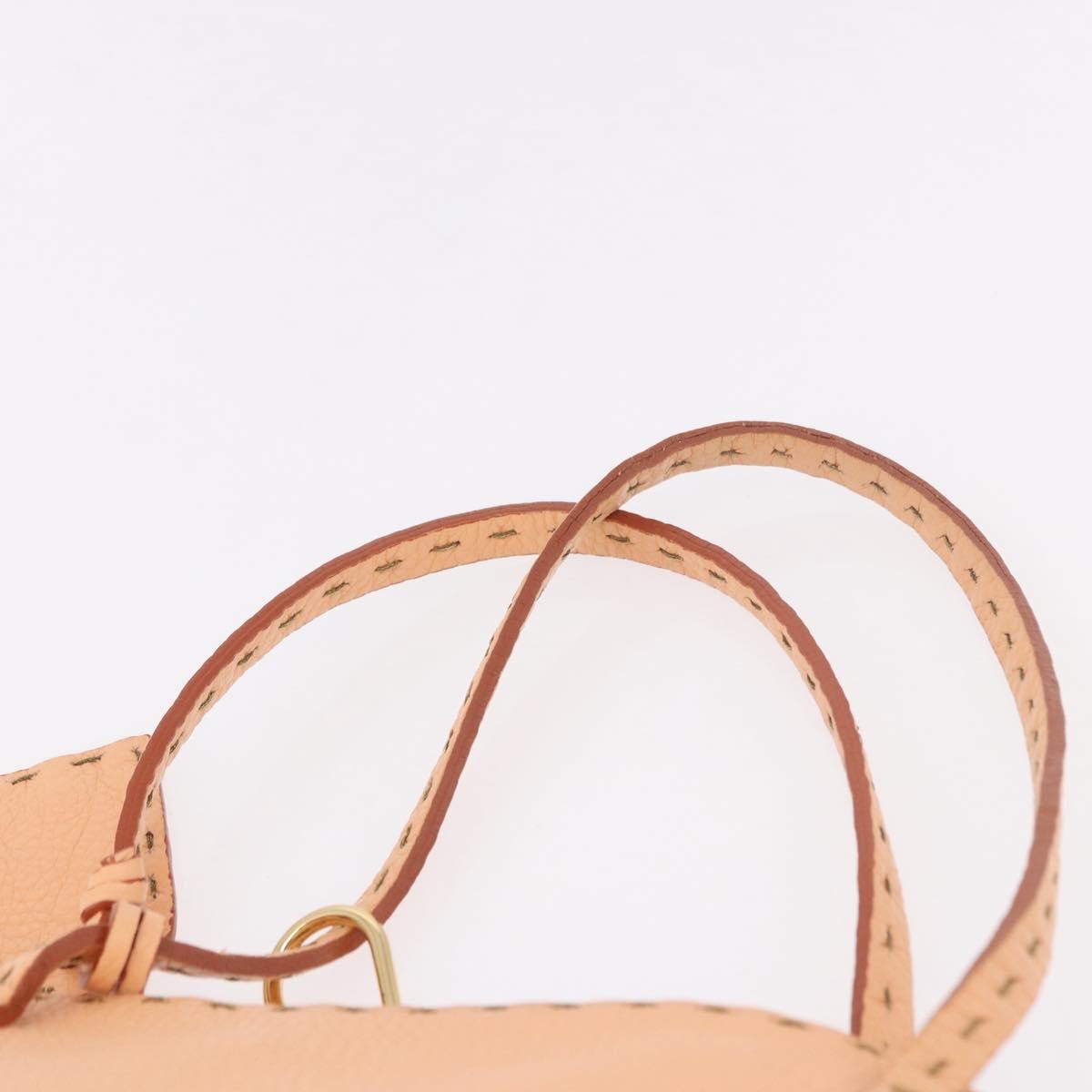 Fendi Selleria Carla Leather, Orange, Leather, Tote Bag