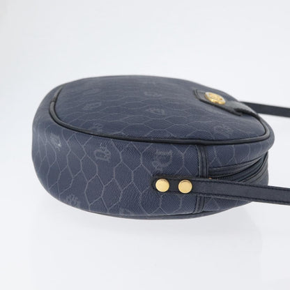 Christian Dior Vintage Honeycomb Canvas, Navy, Canvas, Shoulder Bag