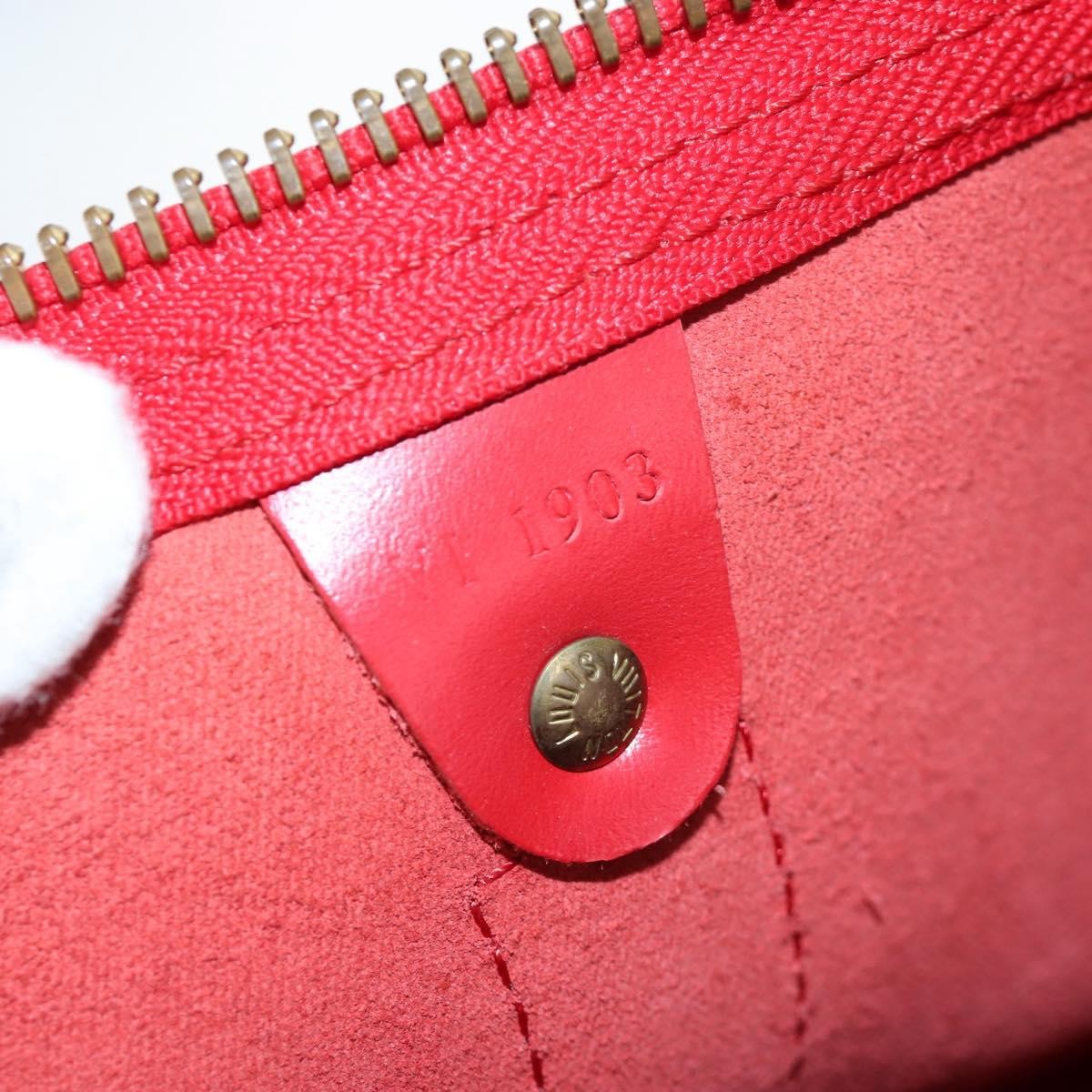 Louis Vuitton Keepall Epi, Red, Leather, Travel Bag