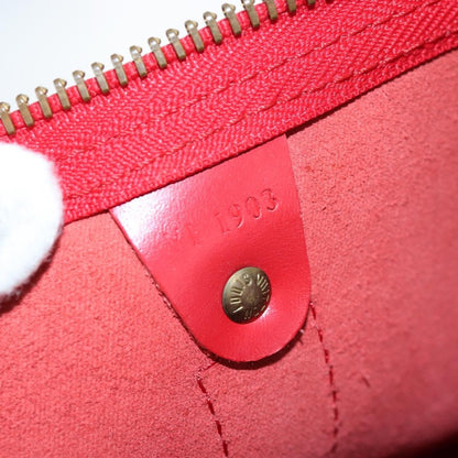 Louis Vuitton Keepall Epi, Red, Leather, Travel Bag
