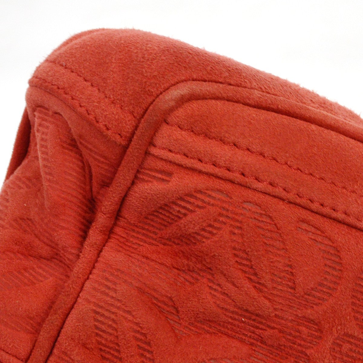 Loewe Anagram Leather, Red, Suede, Tote Bag