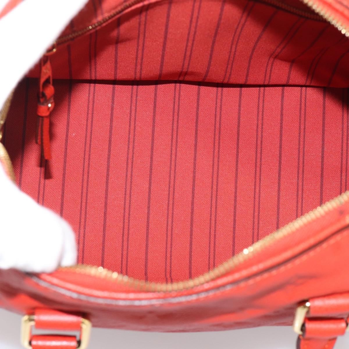Louis Vuitton Speedy Bandouliere Monogram Empreinte Leather, Red, Leather, Handbag
