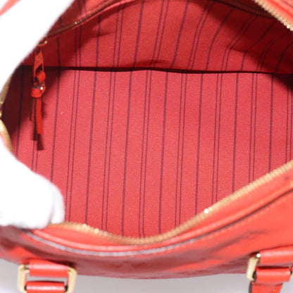 Louis Vuitton Speedy Bandouliere Monogram Empreinte Leather, Red, Leather, Handbag
