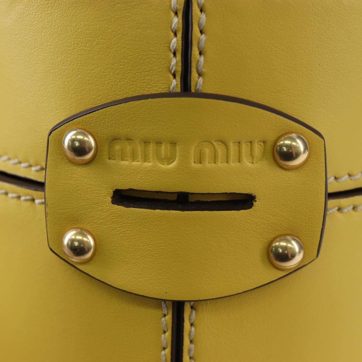 Miu Miu Vintage Leather, Yellow, Leather, Handbag