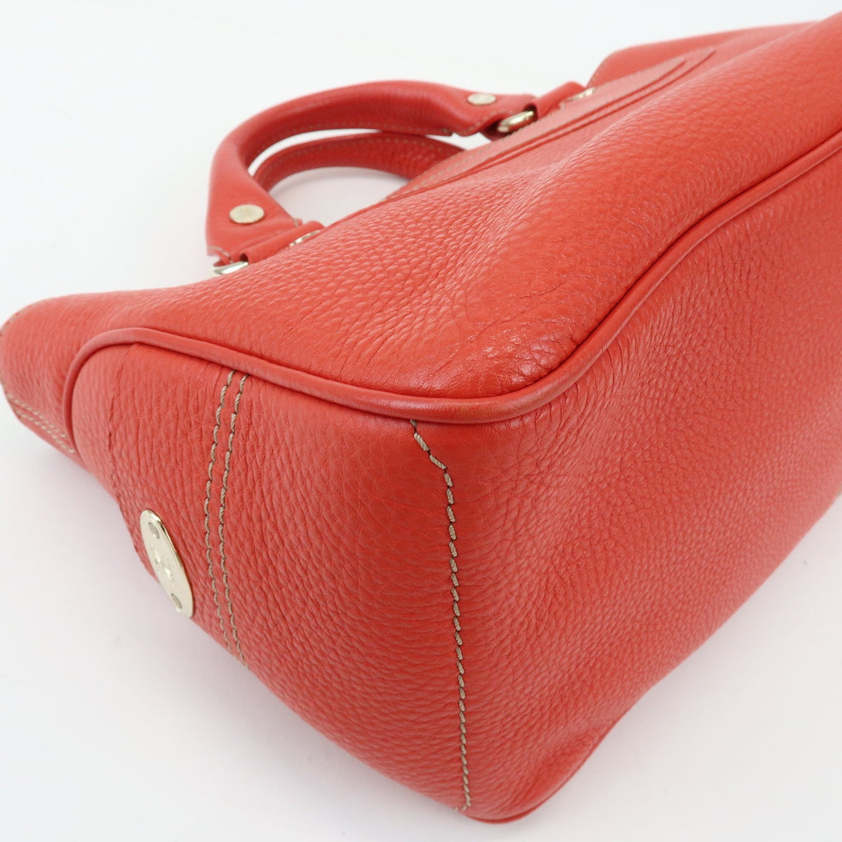 Celine Boogie Calfskin, Red, Leather, Handbag