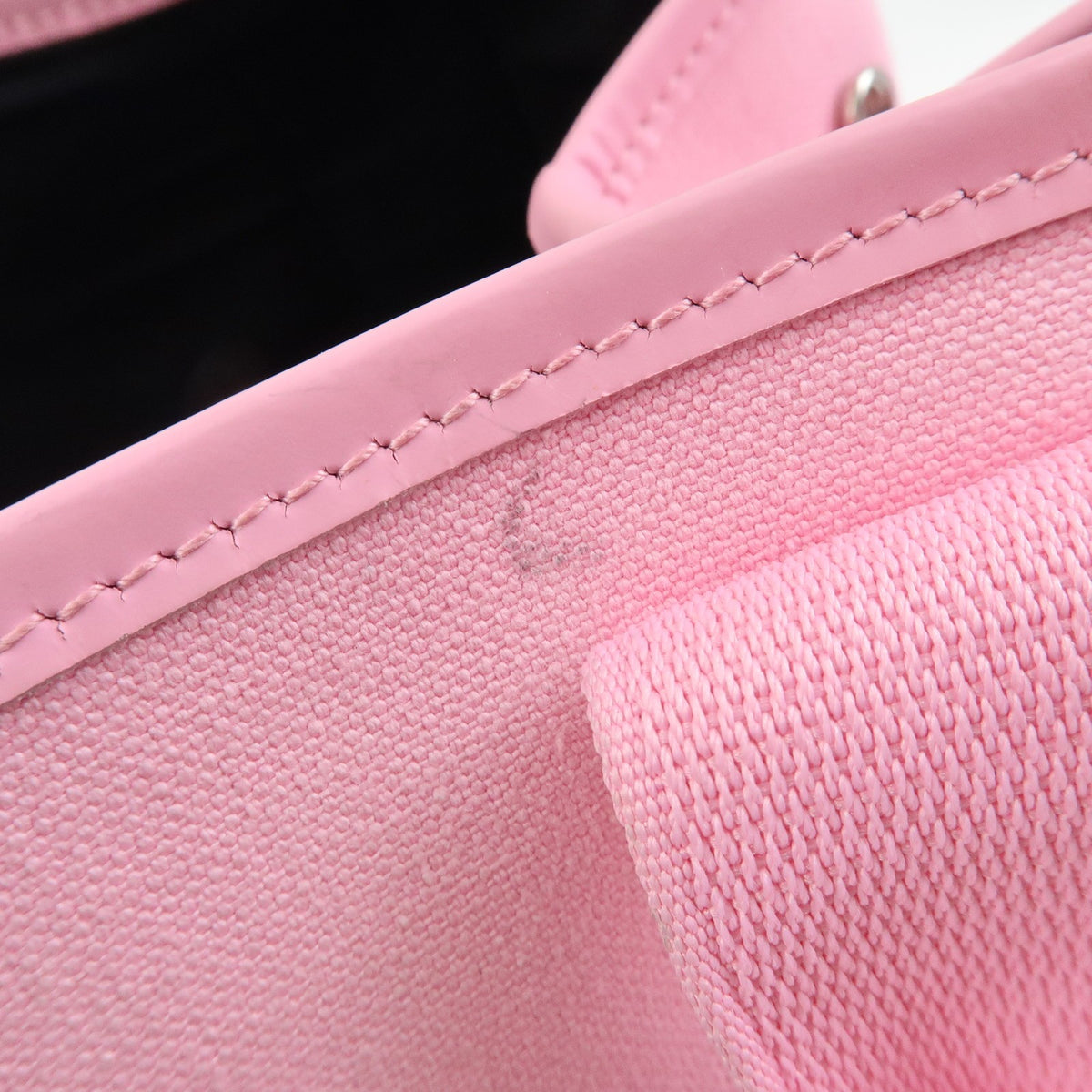 Balenciaga Navy Cabas Canvas with Leather, Pink, Canvas, Tote Bag
