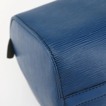 Louis Vuitton Speedy Handbag Epi Leather, BLUE, LEATHER, Handbag