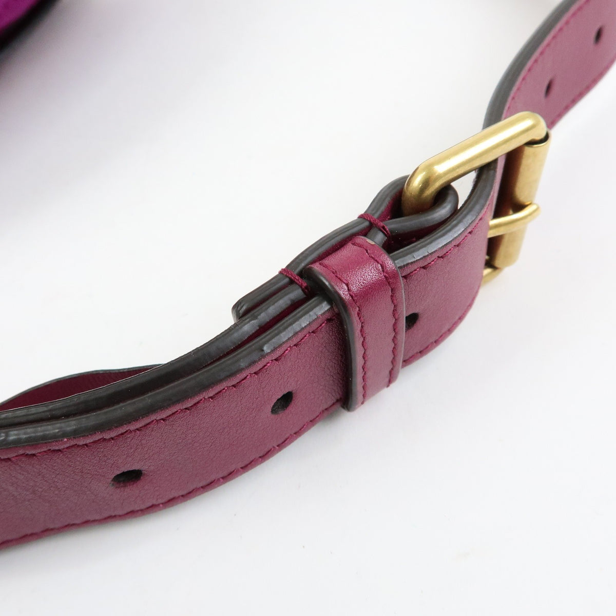 Gucci GG Marmont Belt Matelasse Velvet, Purple, Velvet, Handbag