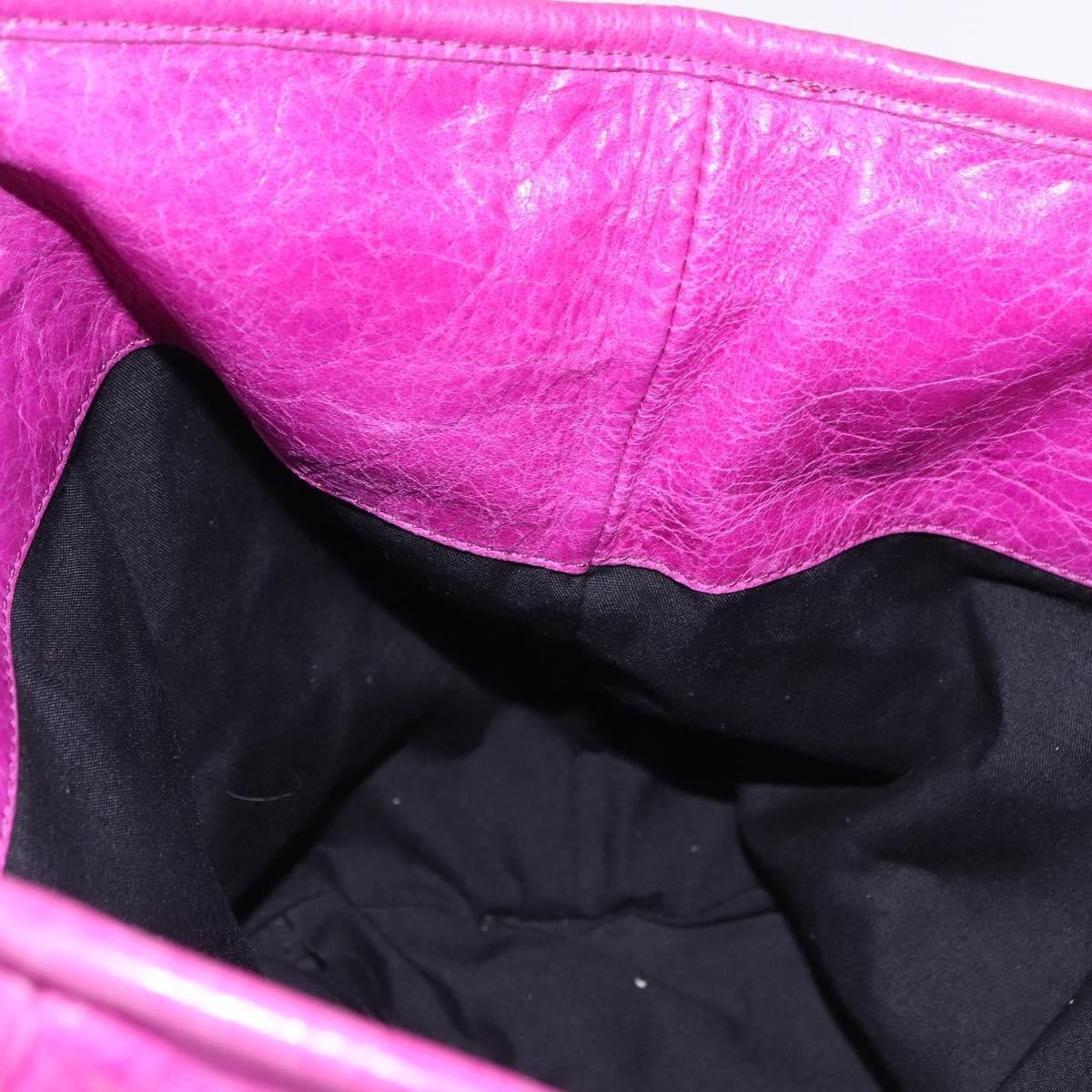 Balenciaga Classic Studs Sunday Tote Leather, Purple, Leather, Handbag