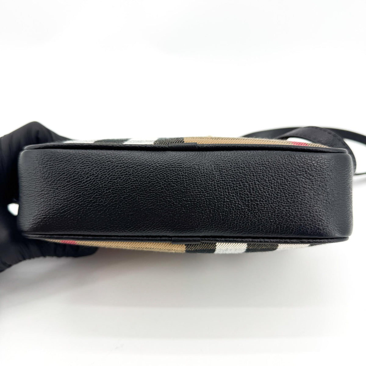 Burberry Camera Vintage Check Canvas, Black, Canvas, Handbag