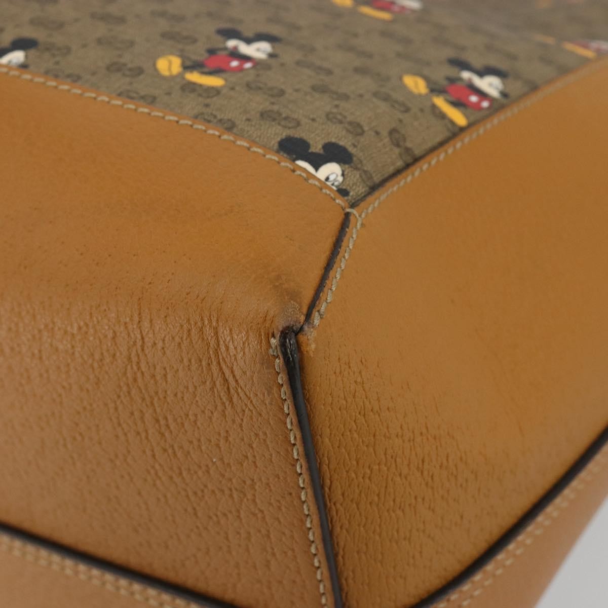 Gucci Disney Mickey Mouse Soft Open Printed Mini GG Coated Canvas, Beige, Canvas, Tote Bag