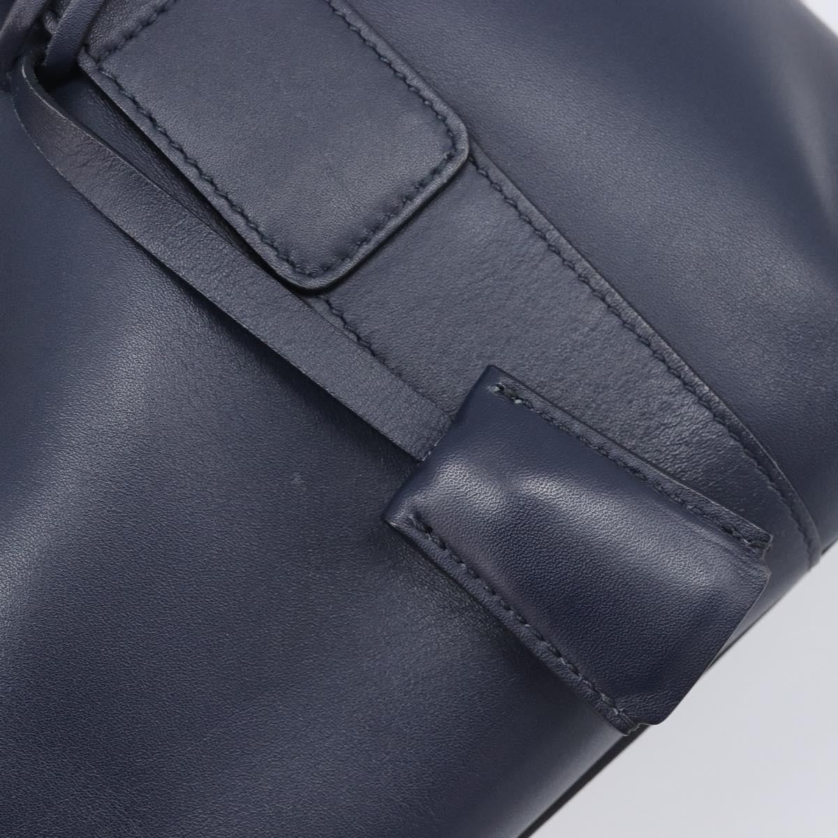 Salvatore Ferragamo Vintage Gancini Top Handle Leather, Navy, Leather, Handbag