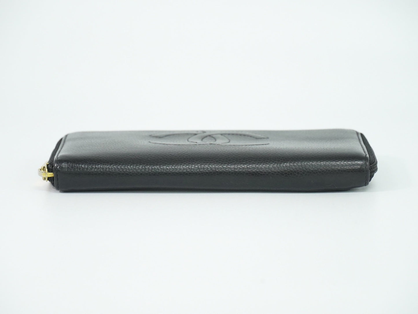 Chanel Timeless CC Zipped Caviar, Black, Leather, Wallet