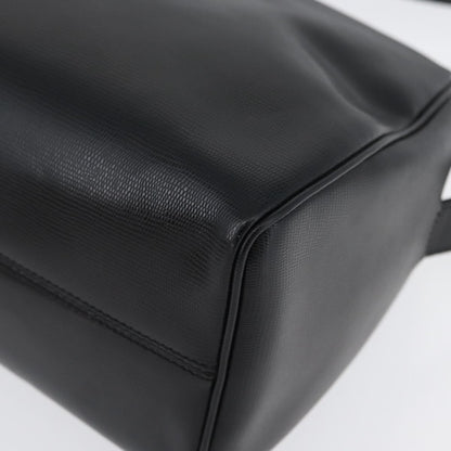 Celine Circle Logo Leather, Black, Leather, Shoulder Bag