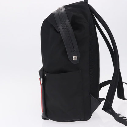 Fendi Fiend Nylon with Printed Leather, Black, Nylon, Backpack