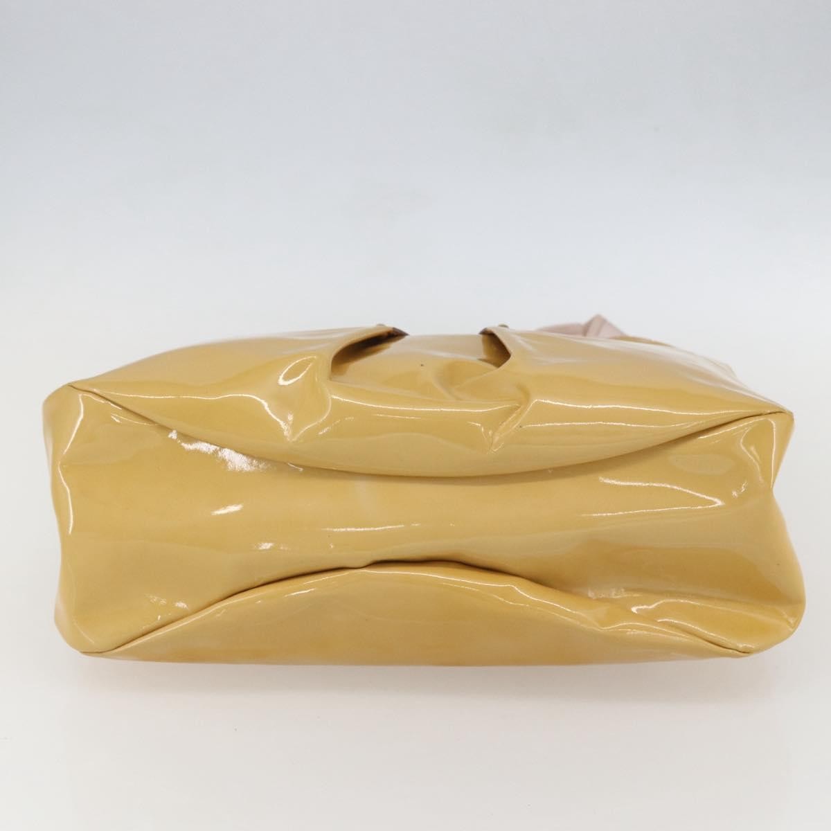 Salvatore Ferragamo Vala Patent Leather, Yellow, Patent Leather, Handbag