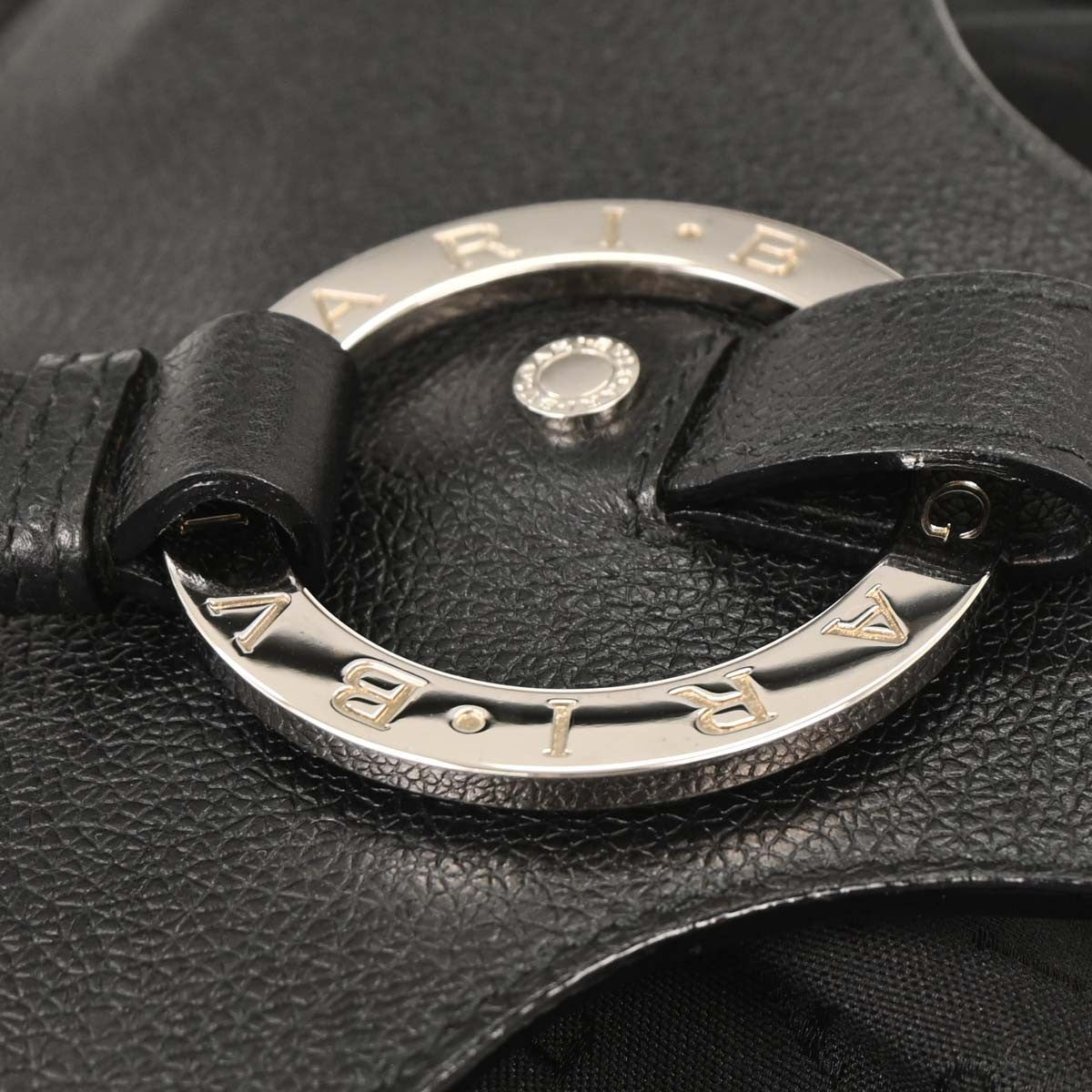 Bvlgari Logomania Canvas with Leather, Black, Leather, Shoulder Bag