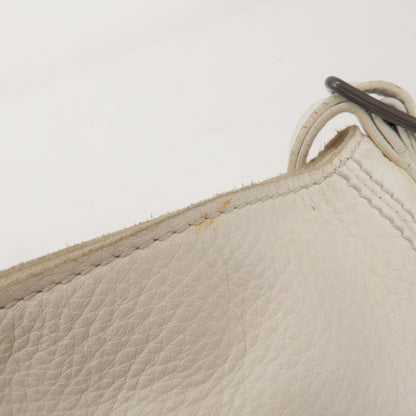 Bottega Veneta Shoulder Leather, White, Leather, Shoulder Bag