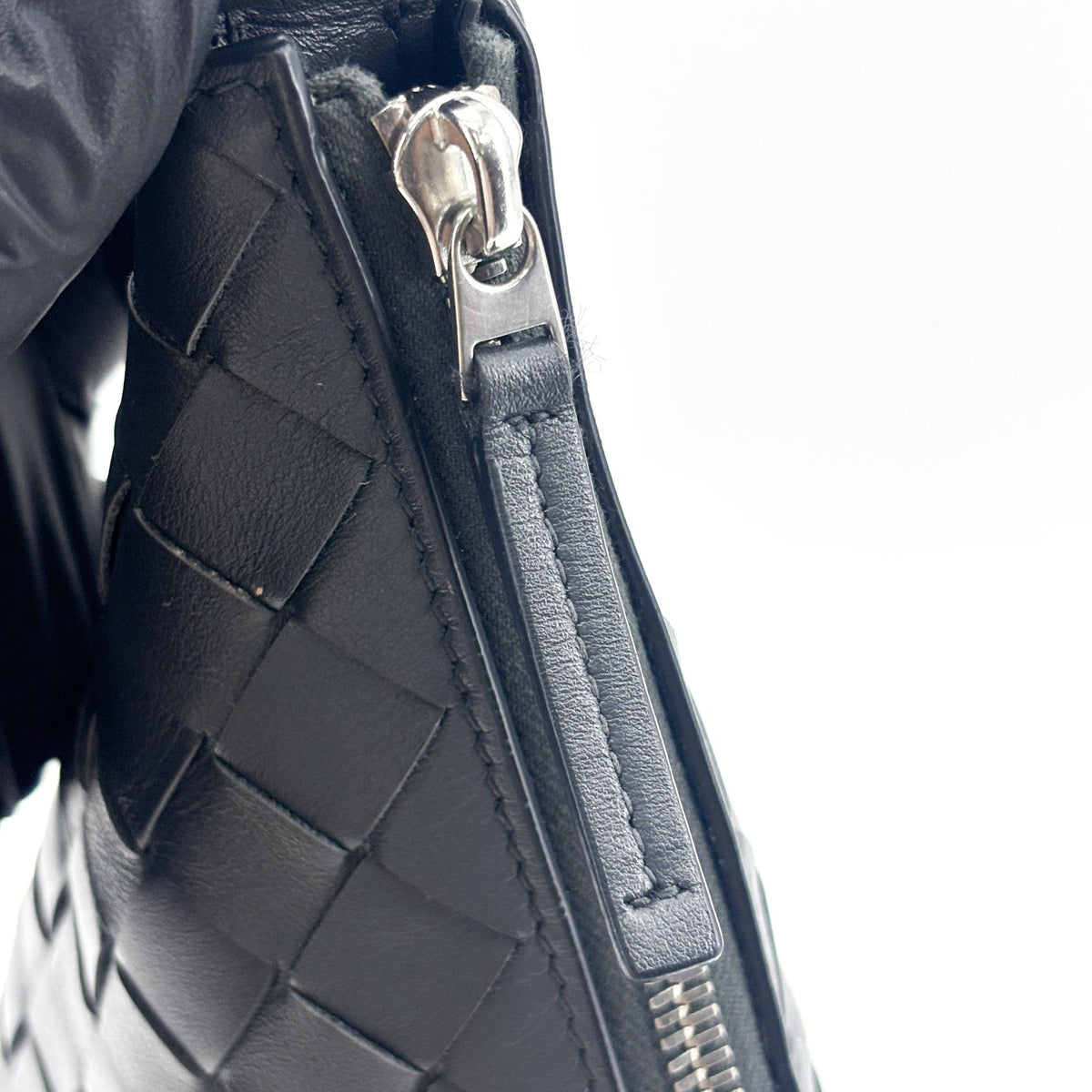 Bottega Veneta Virgule Intrecciato Nappa, Black, Leather, Shoulder Bag